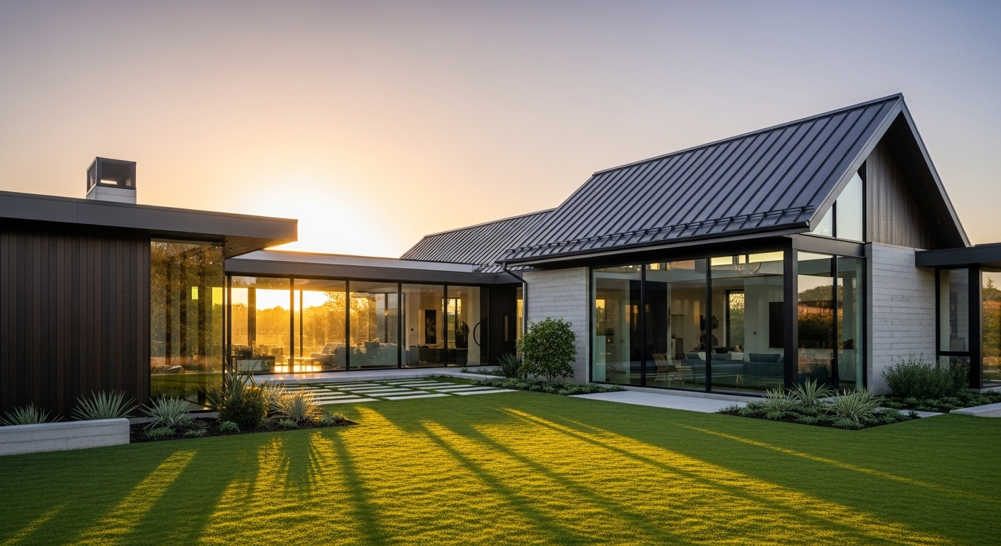Modern residential roof